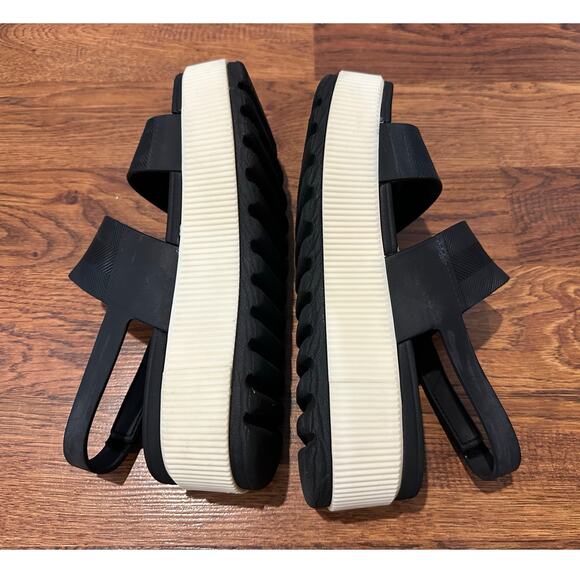 Reef Women’s Water Vista Higher Waterproof Platform Sandals Black/Cream Size 9 - Picture 4 of 8
